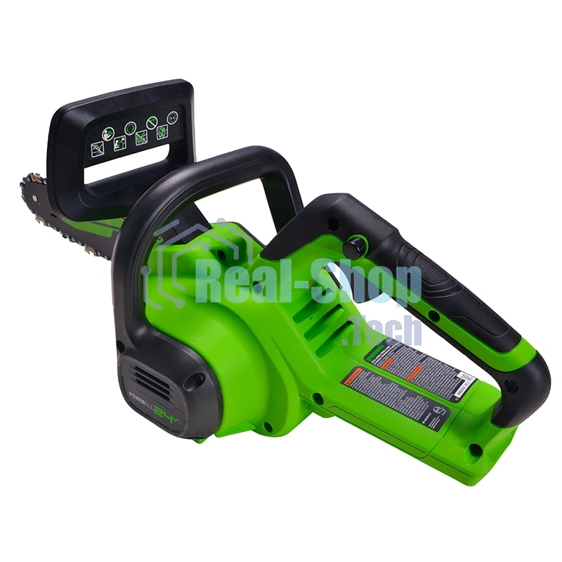 Цепная пила аккумуляторная GreenWorks G24CS25K4, 24V, 25 см, c АКБ 4А·ч и ЗУ (2007707UB)