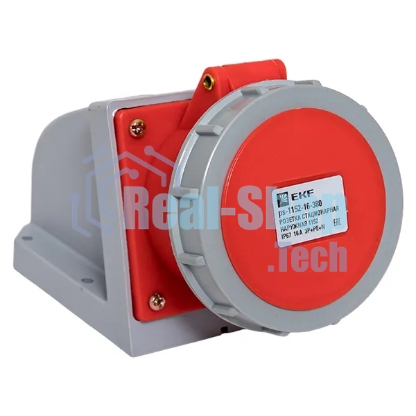 Розетка стационарная наружная EKF 1152 ps-1152-16-380 PROxima 3Р+РЕ+N 16А 380В IP67