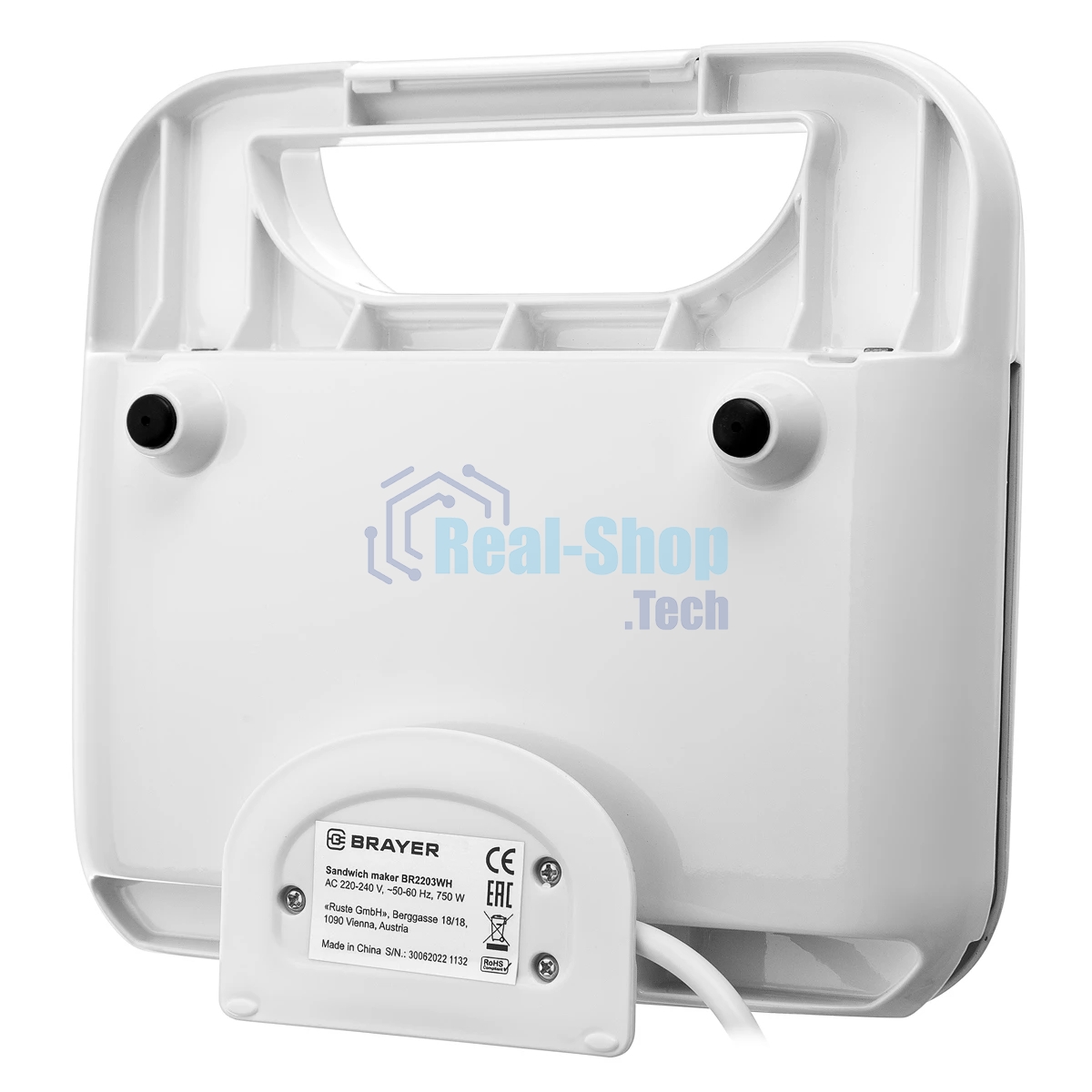 Сэндвичница BRAYER BR2203WH 750 Вт, белый
