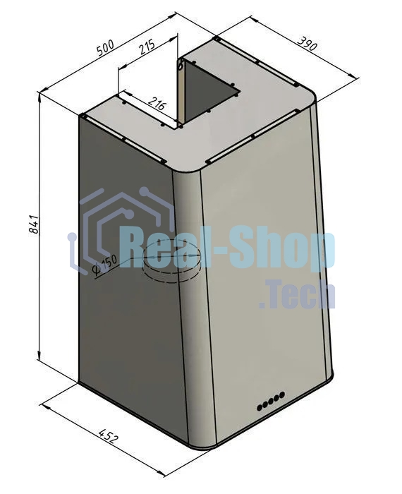 Вытяжка наклонная Elikor MIX 50Н-650-Э3Д нержавеющая сталь, 50 см, 650 куб. м/ч, 56 дБ