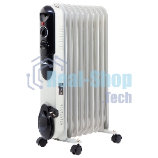 Обогреватель масляный MTX OCH-2000, белый, 2000 Вт, 20 м2, термостат