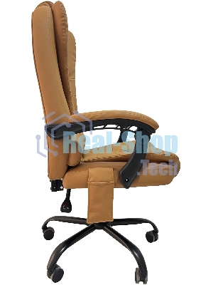 Кресло Cactus CS-CHR-OC05M-BR бежевый, экокожа, подголовник