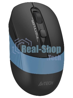 Мышь беспроводная A4Tech Fstyler FB10C черный/синий, 2000 dpi, радиоканал, Bluetooth, USB, кнопки - 4