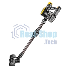 Пылесос вертикальный Brayer BR4273 серый/желтый, питание от аккумулятора, 350 Вт, уборка сухая, пылесборник 0,8 л