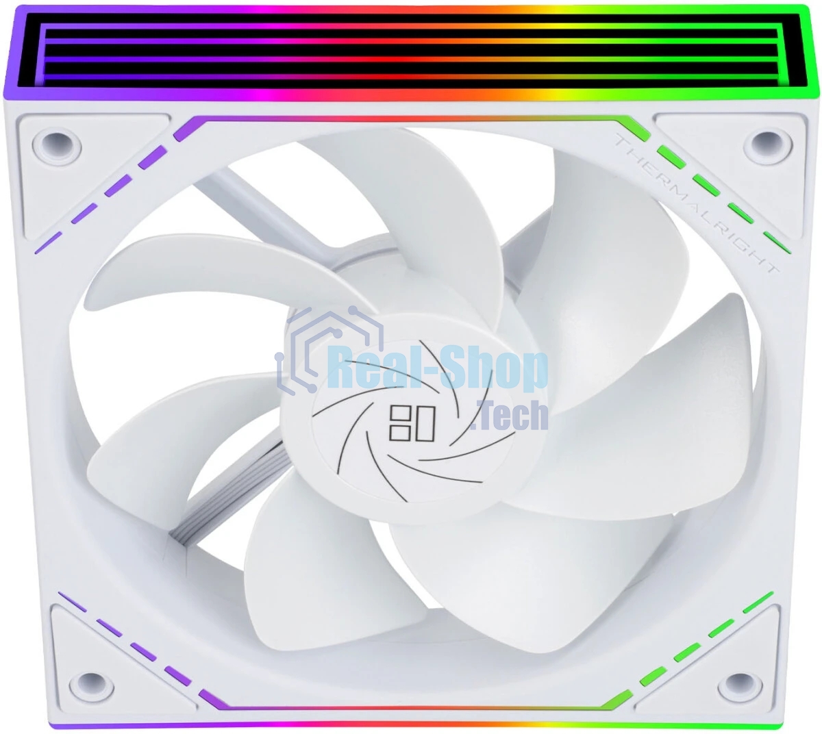 Кулер для корпуса Thermalright TL-M12RW Reverse (124x120x25mm, 4-pin PWM, ARGB, 42.6CFM, 23.2dBA, 1500RPM, White)