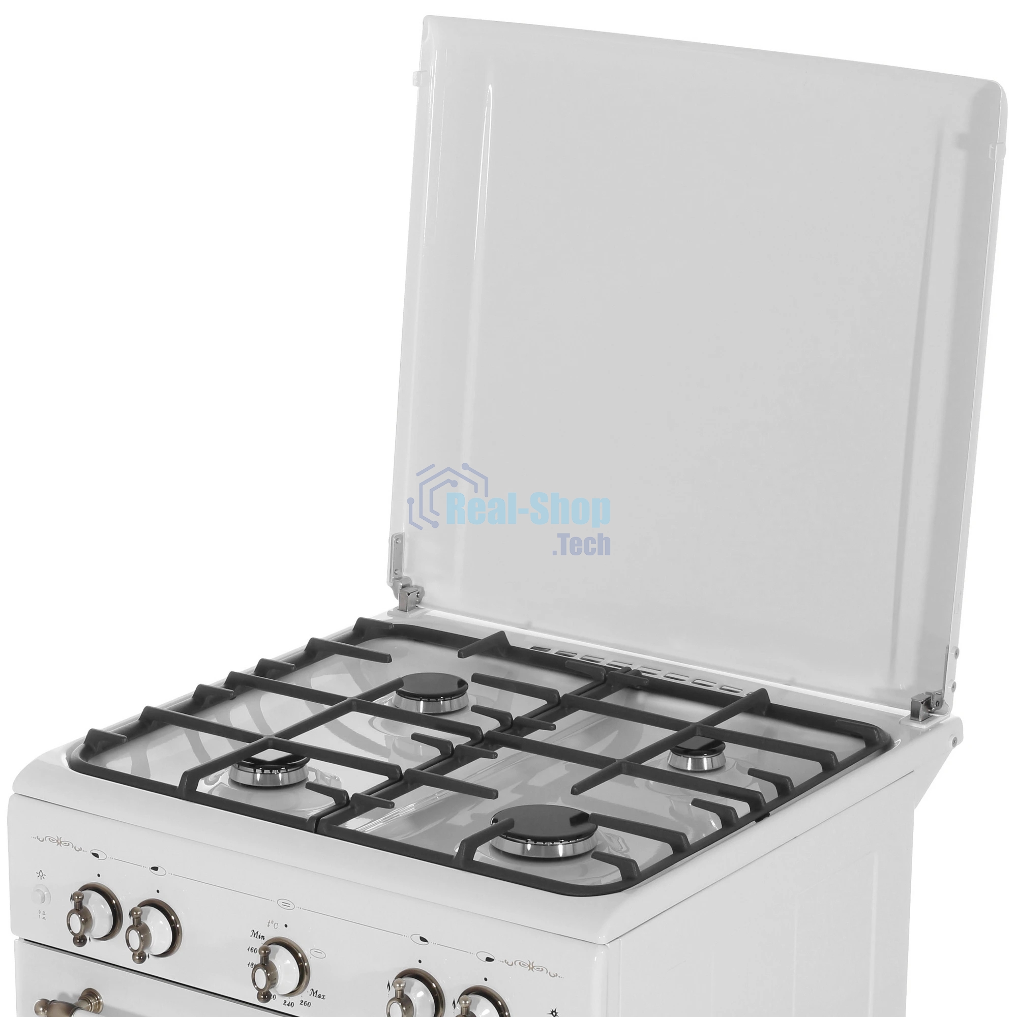 Плита газовая Gefest ПГ 6100-02 0185 белый, конфорок 4 шт, духовка 52 л, 60 см x 85 см x 60 см