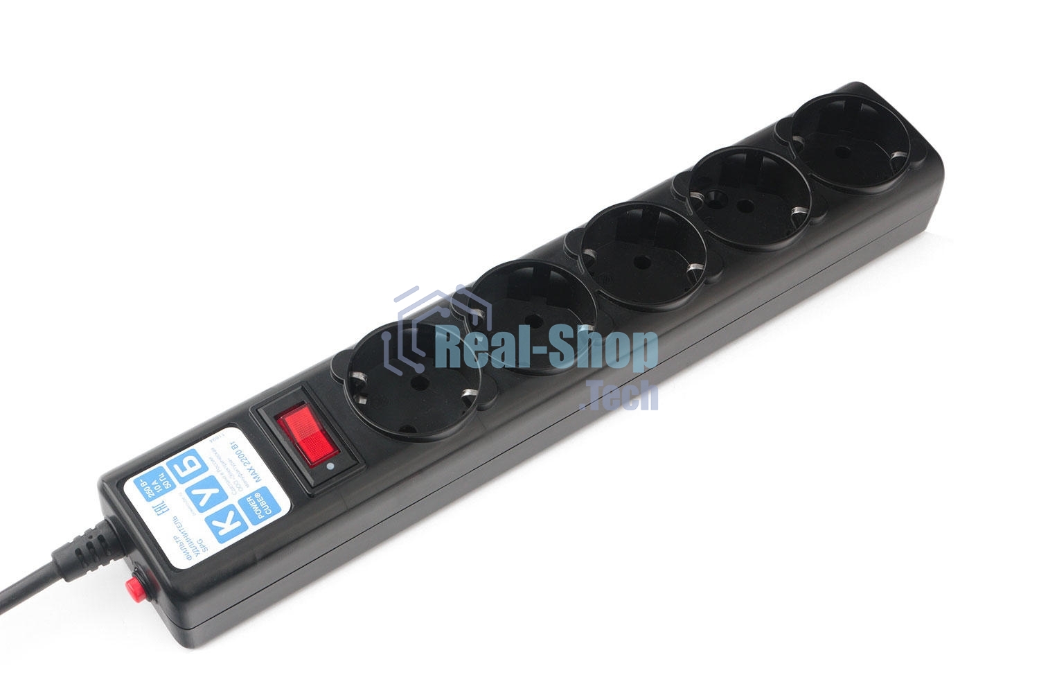 Сетевой фильтр Powercube SPG5-С2 1.9 м (5 розеток) черный (коробка)