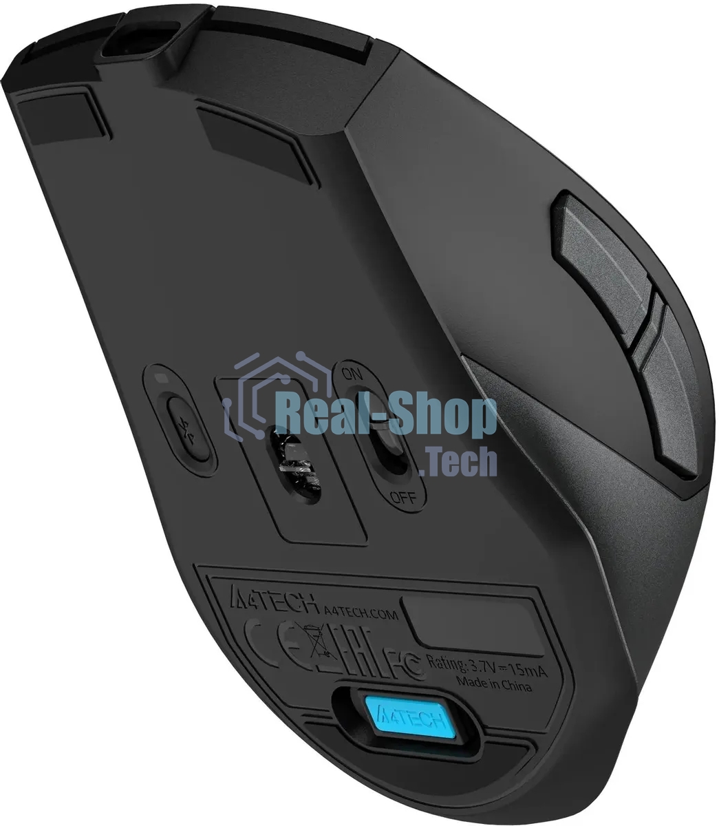 Мышь беспроводная A4Tech Fstyler FB45CS Air2 серый, 2000 dpi, радиоканал, Bluetooth, USB, кнопки - 7