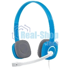 Гарнитура проводная с микрофоном Logitech H150 синий/белый 1.8м накладные оголовье (981-000454)