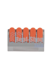 Универсальная клемма Rexant СМК 222-615/221-615, 5-проводная серая 0,5-4/6 мм² (15 шт/уп)