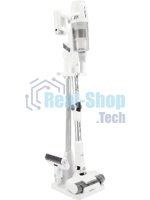 Пылесос вертикальный Polaris CyclonicPRO PVCS 4050 белый, питание от аккумулятора, 180 Вт, уборка сухая/влажная, пылесборник 0.4 л