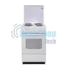 Плита электрическая De Luxe 5004.12э белый, конфорок 4 шт, духовка 43 л, 50 см x 85 см x 50 см