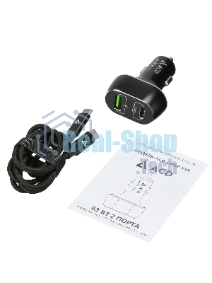 Автомобильное ЗУ ACD 63Вт, 2xUSB 1PD+1QC, 3.6~20В/3А RTL