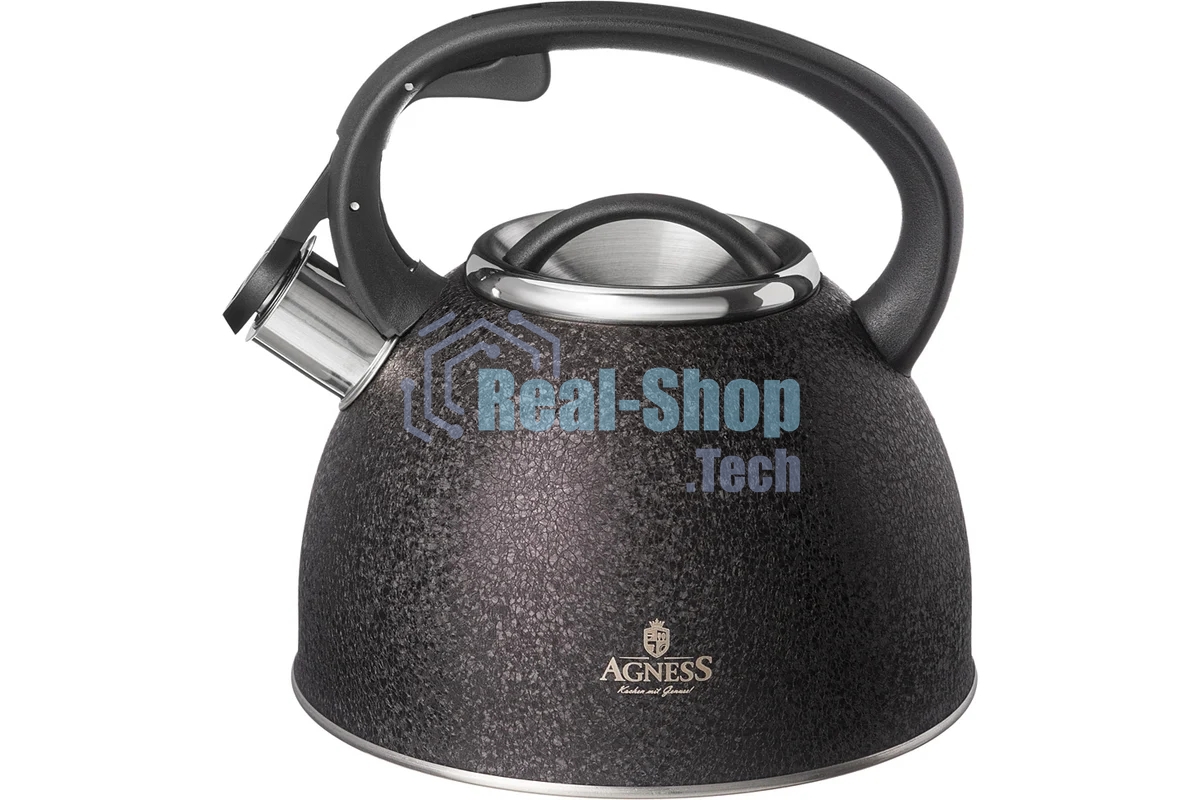 Чайник для плиты AGNESS 907-251 черный индуция 2,5 л