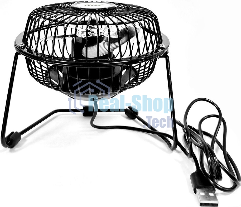 Вентилятор бытовой настольный Rix RDF-1501USB 4 Вт, черный