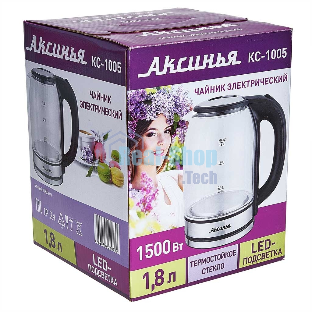 Чайник электрический АКСИНЬЯ КС-1005 черный