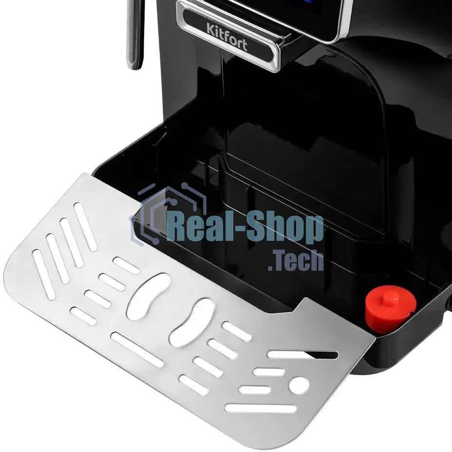 Кофемашина автоматическая Kitfort КТ-7472 черный, исп. кофе - зерновой, 1.5 л, 1480 Вт, 19 бар