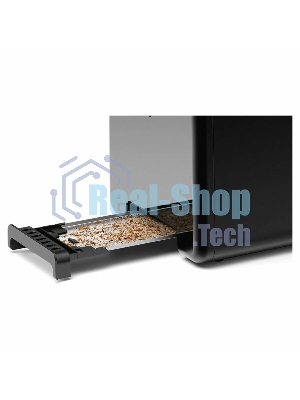 Тостер Bosch TAT3P423 черный, 970 Вт, 2 слота