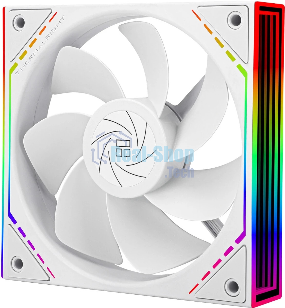 Кулер для корпуса Thermalright TL-M12RW Reverse (124x120x25mm, 4-pin PWM, ARGB, 42.6CFM, 23.2dBA, 1500RPM, White)