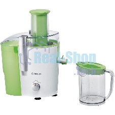 Соковыжималка Bosch MES25G0 белый/зелёный, центробежная, 700 Вт, 1250 мл, механическое