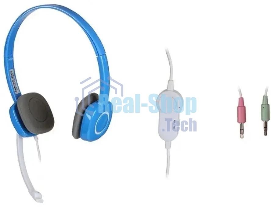 Гарнитура проводная с микрофоном Logitech H150 синий/белый 1.8м накладные оголовье (981-000454)