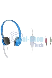 Гарнитура проводная с микрофоном Logitech H150 синий/белый 1.8м накладные оголовье (981-000454)