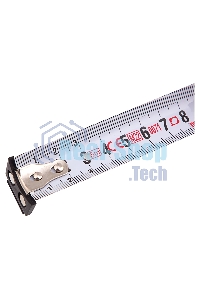 Рулетка Denzel 5м х 25мм, двухкомп. корпус, магнитный обрезиненный зацеп