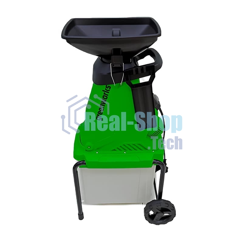 Измельчитель садовый электрический GreenWorks GW-2800SD, 220 В, 2800 Вт с контейнером (2208007)