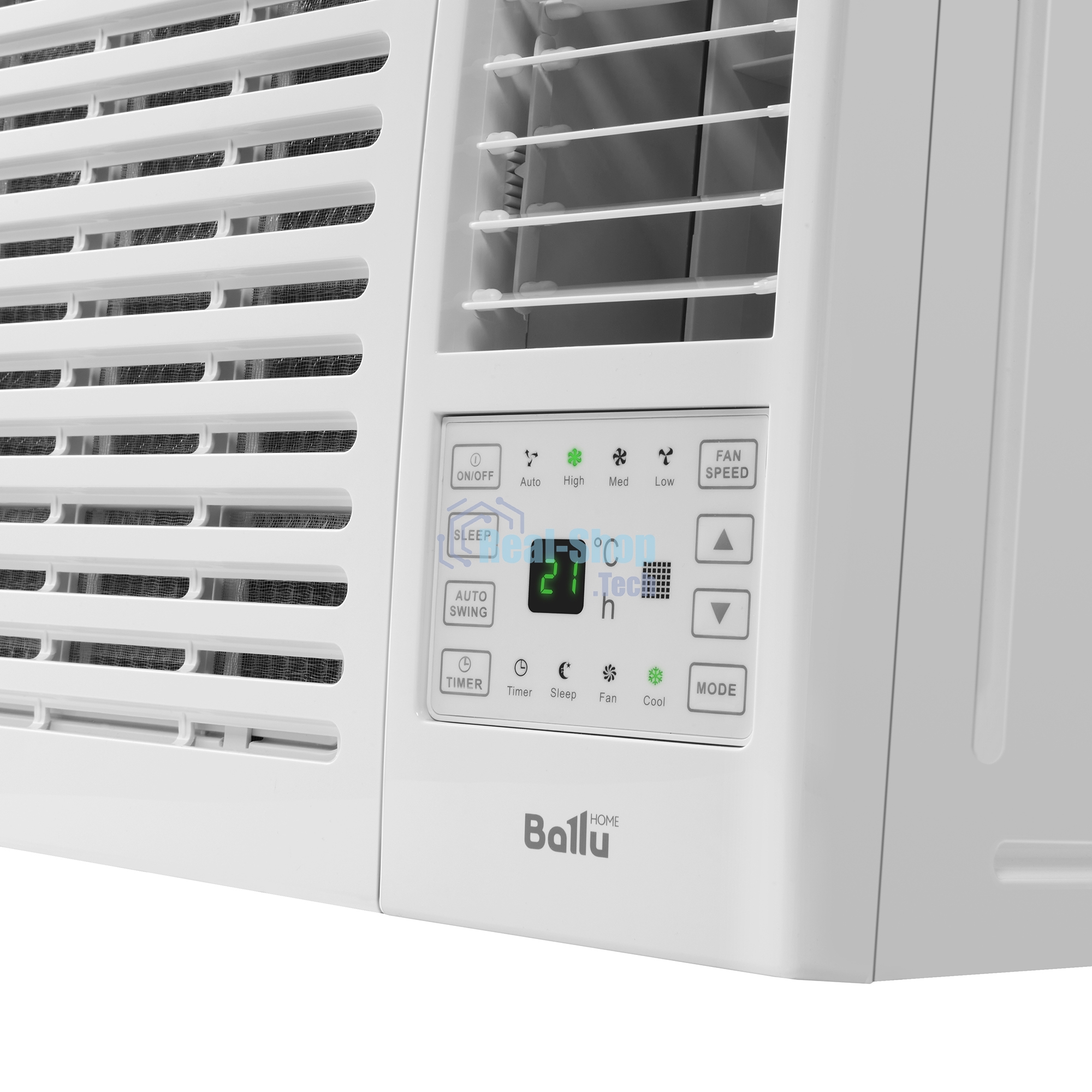 Кондиционер оконный Ballu BWC-07 AC 7000 BTU, 20 м², 49 дБ, охлаждение, осушение, белый