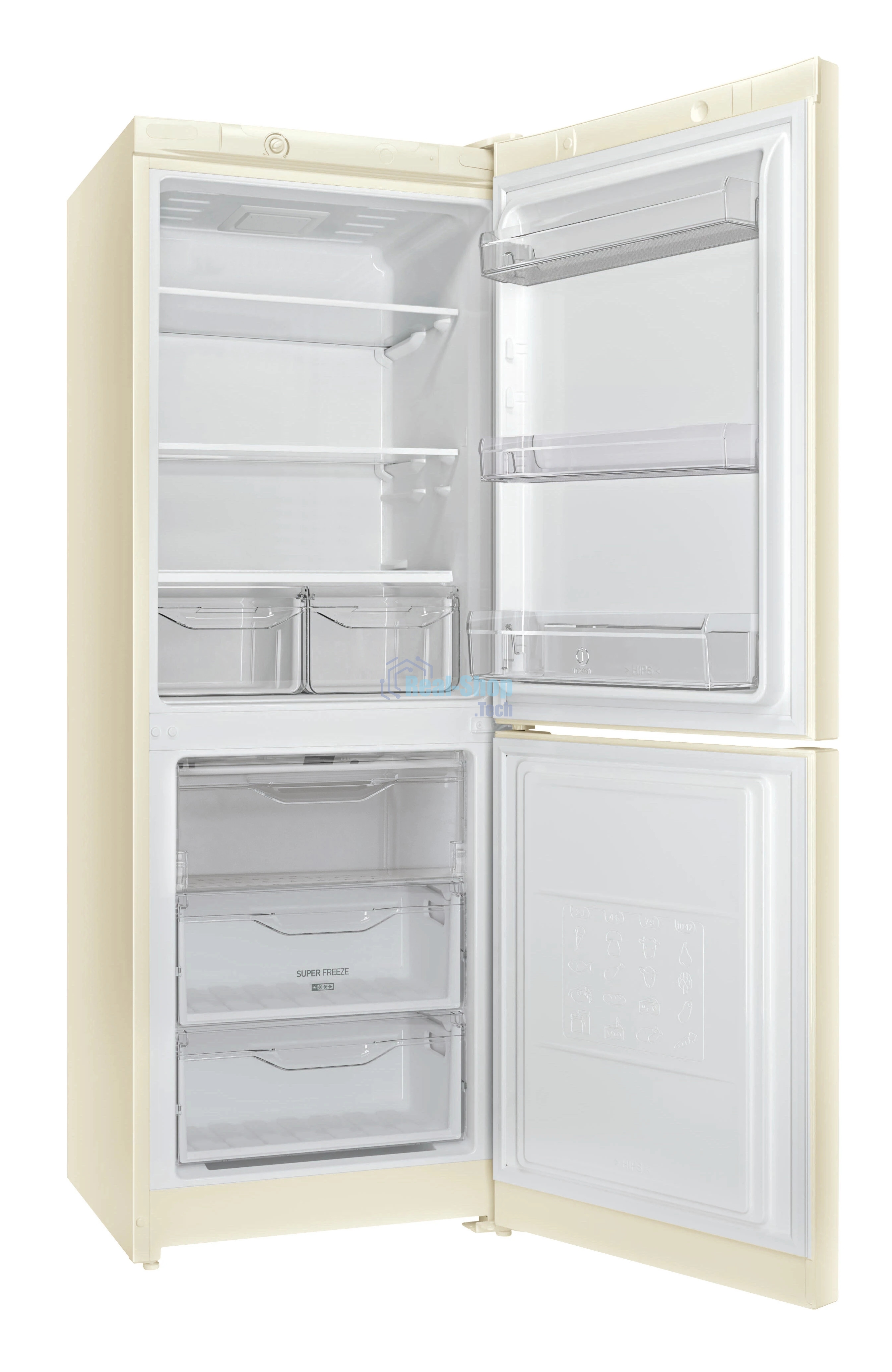 Холодильник Indesit DS 3160 E бежевый, двухкамерный, 182/87 л., морозилка снизу, капельная система