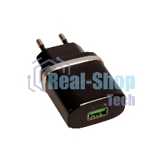 Блок питания (сетевой адаптер) HOCO С12Q Smart QC3.0, кабель Type-C-USB, 5V, 3.0A, черный