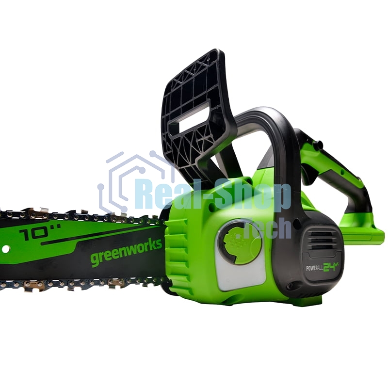 Цепная пила аккумуляторная GreenWorks G24CS25K4, 24V, 25 см, c АКБ 4А·ч и ЗУ (2007707UB)