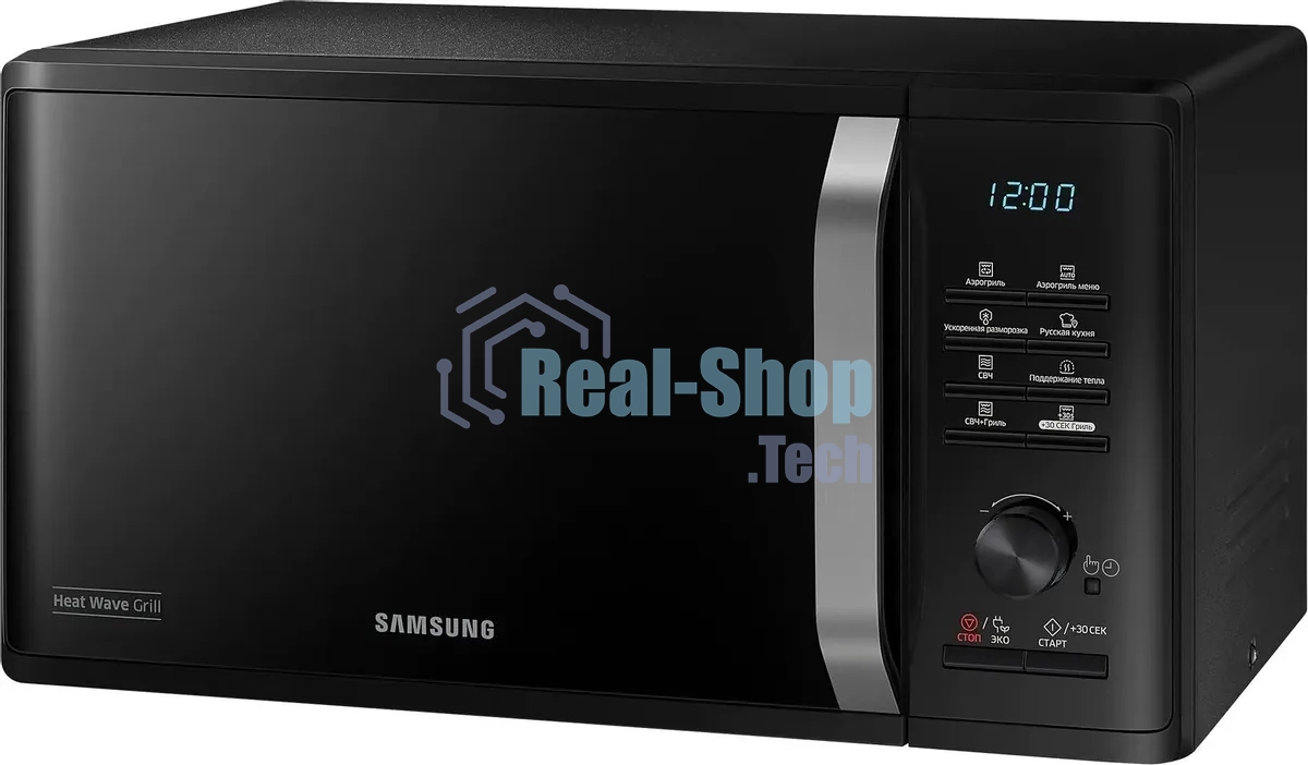 Микроволновая печь Samsung MG23K3575AK черный, 23 л, 800 Вт, переключатели - поворотный механизм/кнопки