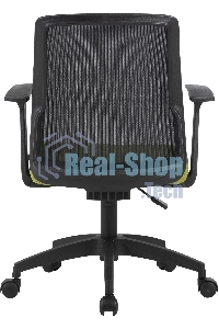 Кресло компьютерное Cactus CS-MC222-BKGN черный, сиденье салатовый, сетка/ткань, низк.спин. крестов. пластик, пластик черный