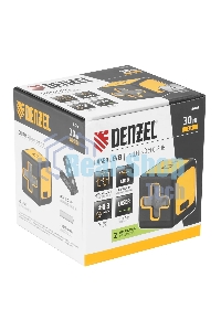 Лазерный уровень Denzel DQB, 30 м, зеленый луч, батарейки, сумка