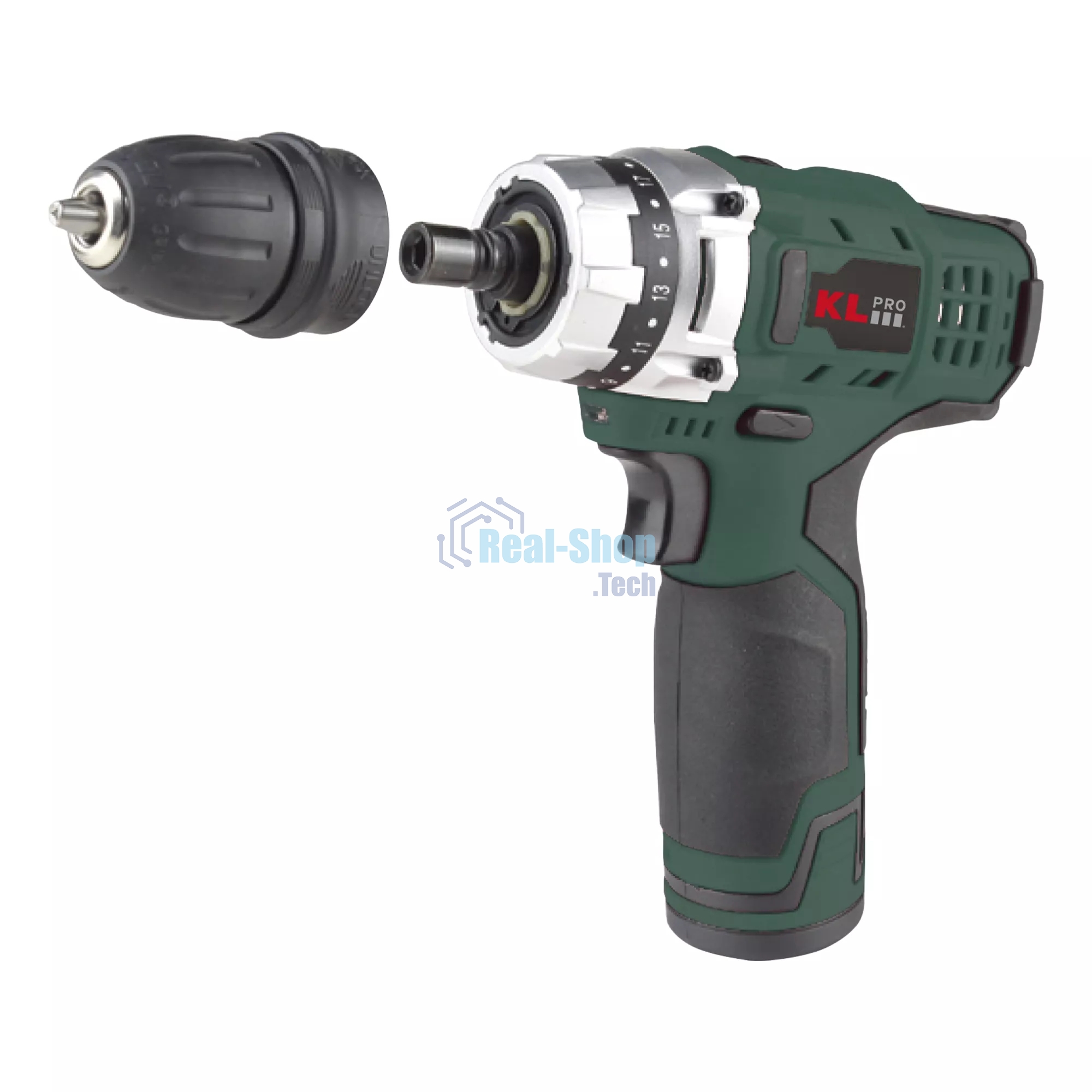 Профессиональный шуруповерт аккумуляторный Klpro KLNM1020 (12 В/2,0 А·ч, 0-1300 об/мин, 12 бит)