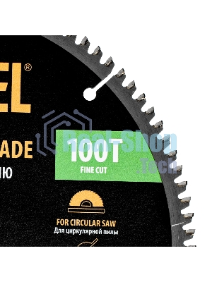 Пильный диск по алюминию Denzel ф255 х 30 мм, 100 зубьев