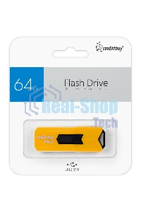 Флешка USB R/W Flash USB 2.0 Flash Drive 64Gb Smartbuy STREAM Yellow (SB64GbST-Y)