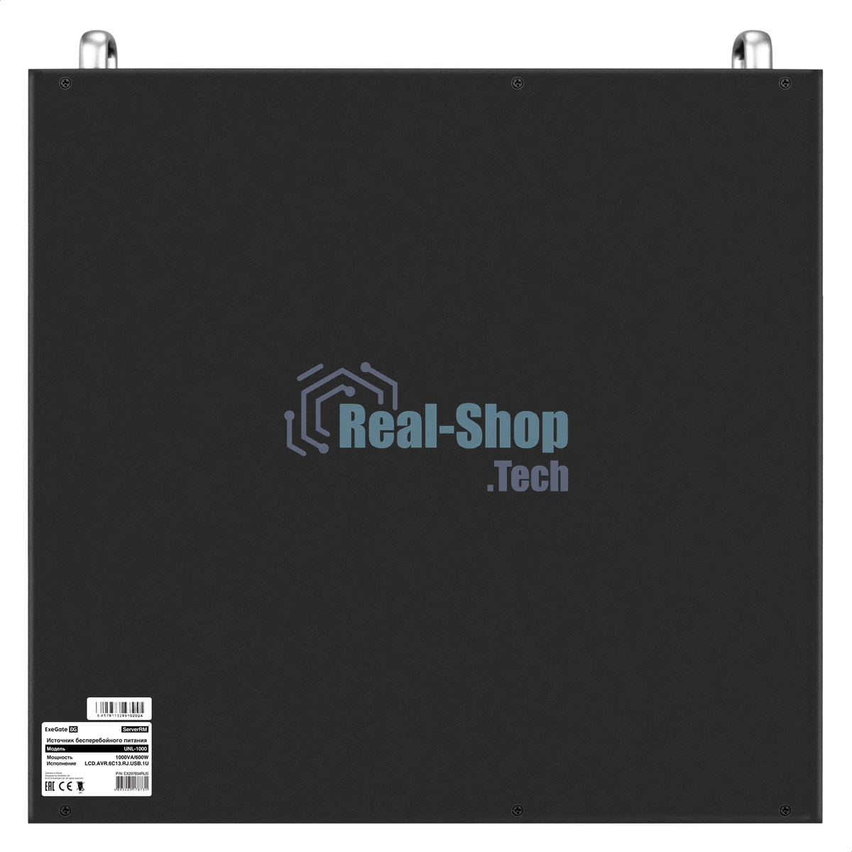 Источник бесперебойного питания ExeGate 1U ServerRM UNL-1000.LCD.AVR.6C13.RJ.USB.1U 1000VA/600W, LCD, AVR, 6*C13, RJ, USB, 1U, установка в стойку, черный