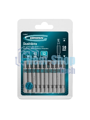 Бита Gross 114609 Torx 15х50 мм, сталь S2, шестигр., 10 шт.