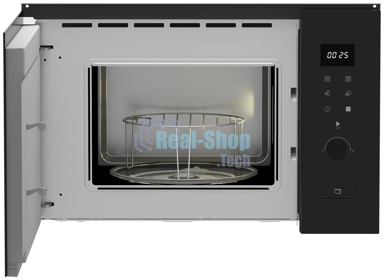 Встраиваемая микроволновая печь Grundig GMI12312B черный, 25 л, 900 Вт, переключатели - электронное управление