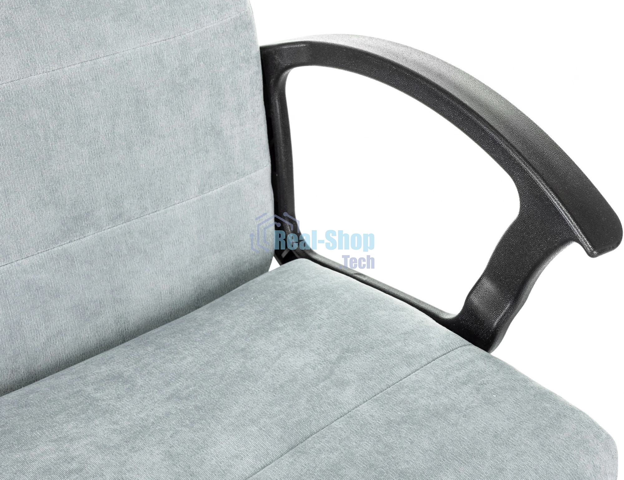 Кресло офисное Бюрократ Triest Fabric серо-голубой Light-28 крестов. металл черный