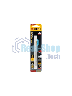 Сверло спиральное по металлу Denzel 4,2 х 119 мм, Р6М5, Golden Tip, удлиненное