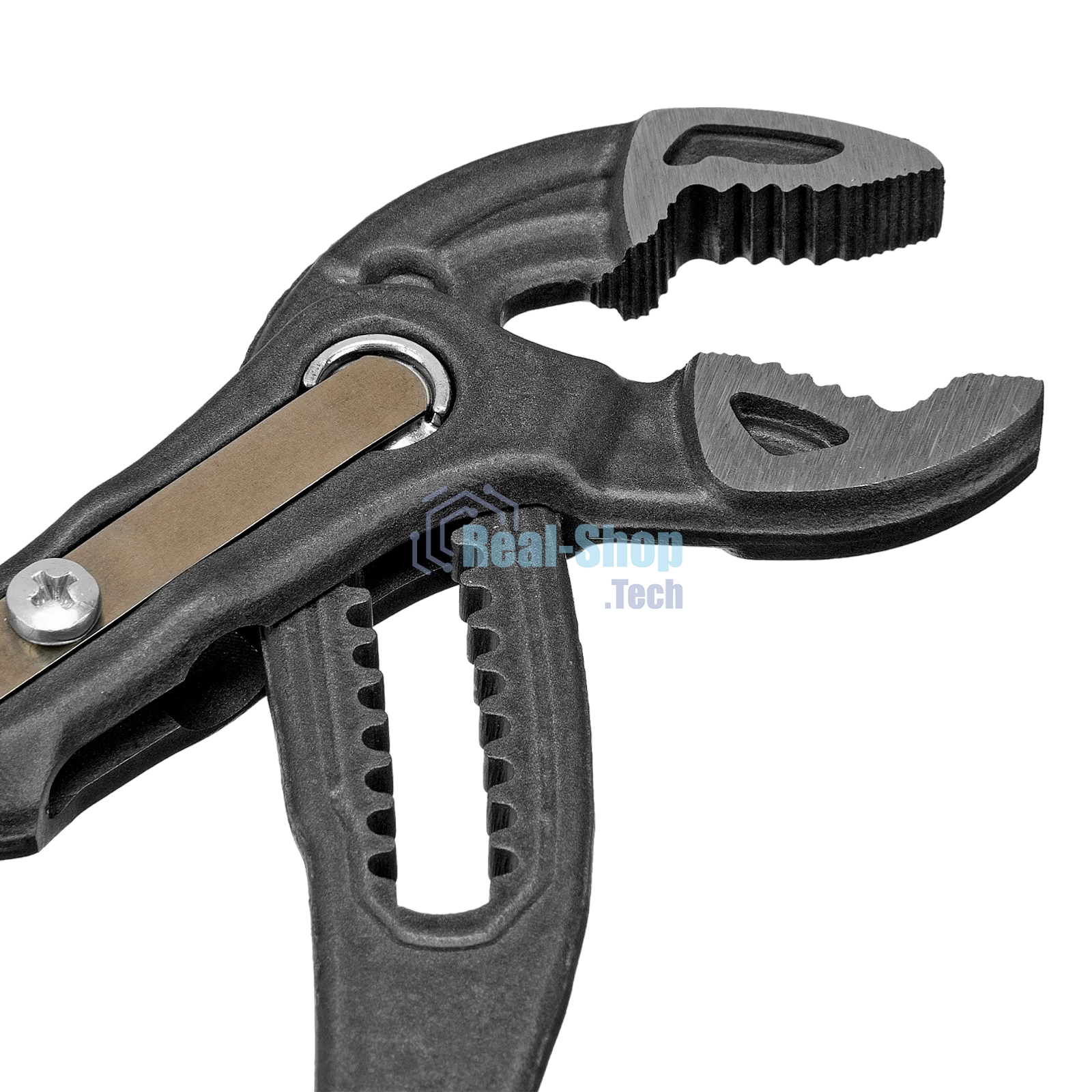 Клещи переставные Denzel кнопочный механизм, обливные рукоятки, 250 мм