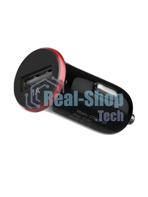 Автомобильное зарядное устройство Maxvi CCM-101BR USB 1А черно-красный
