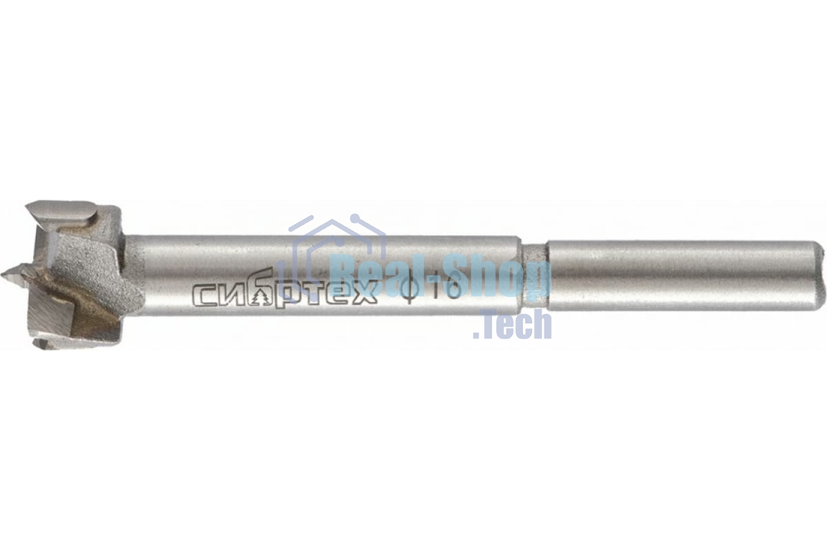 Сверло Сибртех Форстнера по дереву, 16 мм, цилиндрический хвостовик