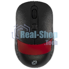 Мышь беспроводная Oklick 310MW черный/красный, 3200 dpi, радиоканал, USB, кнопки - 4