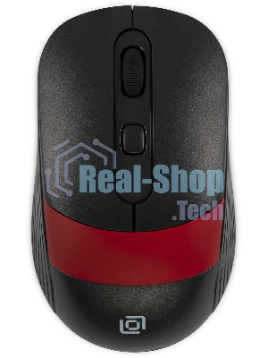 Мышь беспроводная Oklick 310MW черный/красный, 3200 dpi, радиоканал, USB, кнопки - 4