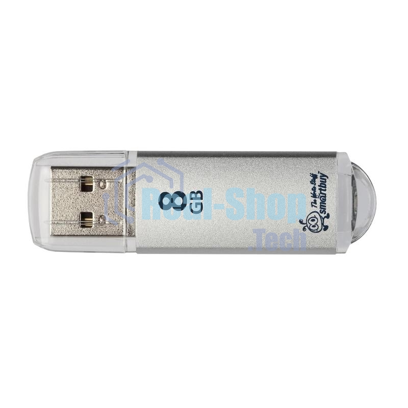 Флешка USB Smartbuy 8 Gb USB <USB 2.0> Smartbuy V-Cut серебристый(SB8 GbVC-S)