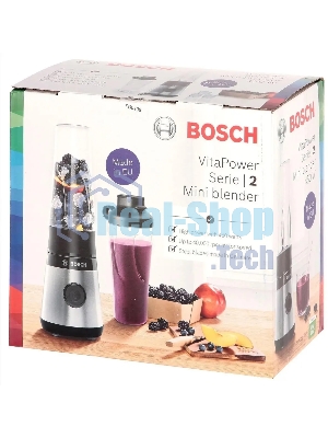 Блендер стационарный Bosch MMB2111S черный, 450 Вт, 1 скорость